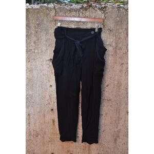 Mason Women’s Black High-Waist Tie Front Pants – Size 4
